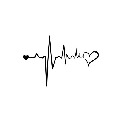 Small Heartbeat Tattoos For Women, Heart Bit Tattoo Design, Heart Rate Tattoo Design, Love Design Tattoo, Pulse Tattoo Design, Black And White Love Art, Heart Rate Tattoo With Name, Heartbeat Heart Tattoo, Heart And Heartbeat Tattoo