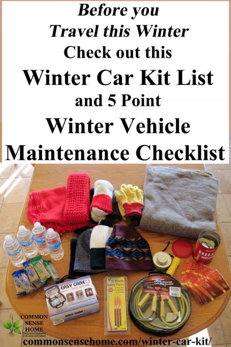 Emergency Car Kit List, Car Emergency Kit List, Winter Emergency Kit, Winter Car Kit, Winter Emergency Car Kit, Emergency Car Kit, Car Survival Kits, Cold Weather Travel, Car Emergency Kit