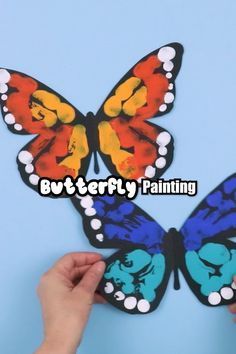 Butterfly Art Craft Preschool, Crafts For Spring For Kids, Butterflies Art For Kids, Symmetry Butterfly Art, Spring Crafts For Children, Spring Creative Ideas For Kids, Butterfly Art Activities For Preschool, Spring Art Crafts For Kids, Spring Painting Ideas For Kids