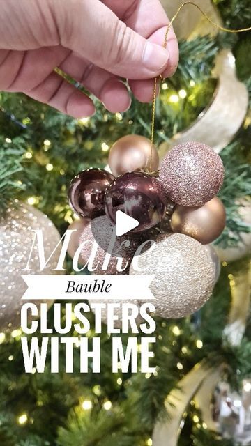 1,672 likes, 188 comments - littlepettittpad on November 28, 2022: "🎅 Bauble Clusters have you tried this? 🎅  They take a little more prep but I love how they look on my tree.  I did them last year on my stair garland but had to try them on my tree 🎄  I keep walking past my tree and faffing with it 🤭 anyone else? Haha  #diychristmasdecor #diychristmasdecorations #bandmbargains #baublelove #bauble #baubles #christmastree🎄 #christmastime #taptotidy #homemadechristmas #christmasornaments #... Bauble Garland Stairs, Christmas Tree Baubles Garland, Christmas Tree Beads Ideas, Decorating With Pom Pom Garland, Big Ball Christmas Tree, Baubles Decorations Ideas, Diy Ball Garland Christmas Tree, Big Baubles Christmas Tree, Christmas Bauble Clusters