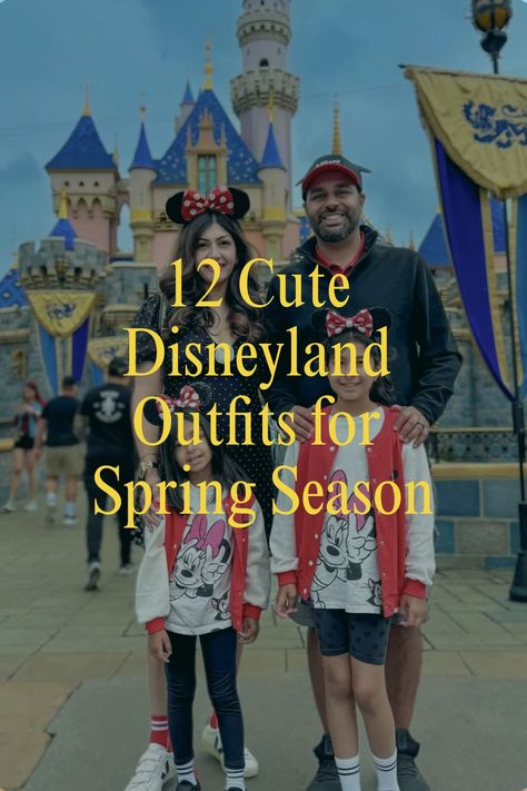 Get ready for your magical day at Disneyland with these simple and cute outfit ideas for spring that will have you looking picture-perfect in the happiest place on earth! 🏰✨ #DisneyStyle #SpringFashion Disneyland Outfit Family, Disney Magic Kingdom Outfit, Cute Disneyland Outfits, Disneyland Outfits Spring, Disneyland Spring, Spring Season Outfit, Disneyland Outfit Spring, Magic Kingdom Outfit, Disneyland Outfit Ideas