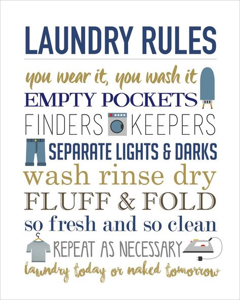 On Monday I showed you guys my parents’ new laundry room makeover. One of my favorite elements of the room was the Laundry Rules printable I created so of course I had to share it with you guys for FREE! I tried to keep this pretty neutral so I hope it works for most people! And just … Laundry Rules, Laundry Room Printables, Room Printables, Room Rules, Laundry Room Storage Shelves, Laundry Business, Laundry Room Art, Room Storage Diy, Small Wood Crafts