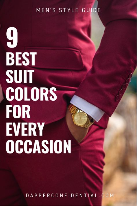 Find your power color – check out the best suit colors for formal, work & casual wear. Read the article to discover your new favorite shades. Mens Office Fashion, Suit Colors, Grooming Hacks, Sleek Watch, Best Suit, Mens Office, Mens Style Guide, Fitted Suit, Original Penguin