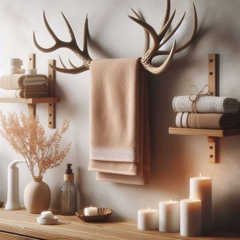 Antler Shelf, Antler Coat Rack, Antler Jewelry Holder, Antler Wall Sconces, Antler Wall Art, Decorating With Antlers, Antler Candle Holder, Antler Wall, Antler Chandelier