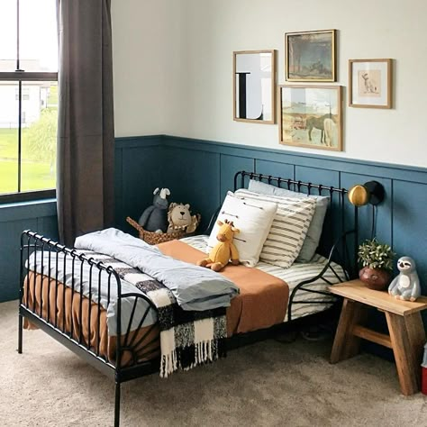 Sw Waterloo, Waterloo Sherwin Williams, Sherwin Williams Waterloo, Warm Blue Paint Colors, Boys Bedroom Paint Color, Boys Room Paint Colors, Boys Room Colors, Sherwin Williams Blue, Boy Room Paint