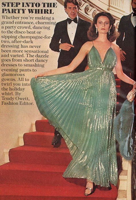 70s Fashion Evening Wear, 1970s Red Carpet, Retro Party Dress 70s, 70s Holiday Fashion, 1970s Red Carpet Fashion, 1970s Evening Wear, 1970s Wedding Guest Dress, 1970s Dresses Disco, 70s Disco Photography