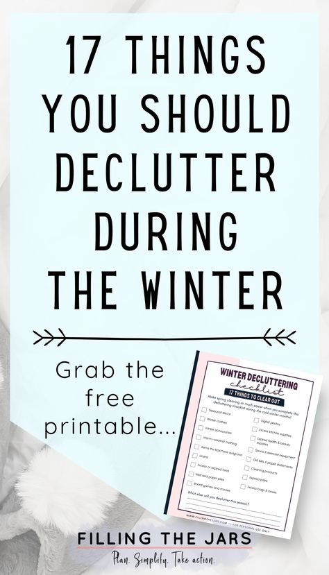 Make your home a haven this winter by decluttering and organizing your space. Our practical decluttering tips and printable decluttering checklist will guide you through a stress-free winter cleanout. Create a warm, inviting environment just in time for the cold months. Downsizing Checklist, January Declutter Challenge, Decluttering Ideas Organizing, Decluttering Home, Downsizing Your Home, Decluttering Checklist, Decluttering Tips, 2024 Declutter, Home Organizing