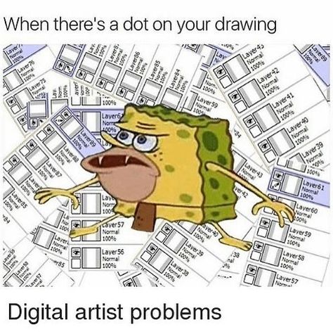 Tag your favorite digital artist 👀 • • • #art #artist #artmeme #artmemes dm for credits #drawing #draw #spongebob #digitalart #digital… Artist Problems, The Words, Digital Artist, Memes, Twitter, Instagram, Art