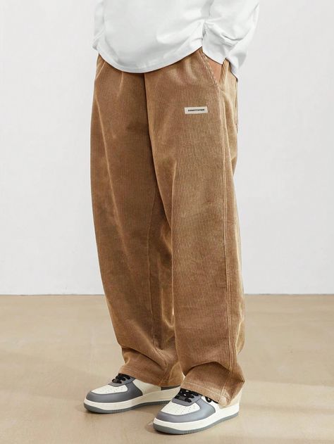 Lower Pants For Men, Brown Pants Outfit Men, Pantalon Outfit, Summer Camp Outfits, Brown Pants Men, Brown Pants Outfit, Corduroy Pants Outfit, Japanese Trends, Camp Outfits