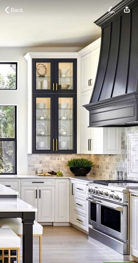 Kabinet Dapur, New House - Kitchen, Dream Kitchens, Kitchen Inspiration Design, Modern Farmhouse Kitchens, Kitchen Redo, Kitchen Remodel Idea, Kitchen Reno, Breakfast Nook