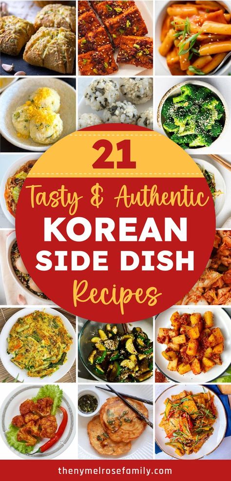 21 Tasty and Authentic Korean Side Dish Recipes Korean Side Dish Recipes, Authentic Asian Dishes, Korean Appetizers, Healthy Korean Recipes, Chinese Side Dishes, Korean Food Side Dishes, Authentic Korean Food, Best Korean Food, Easy Korean Recipes