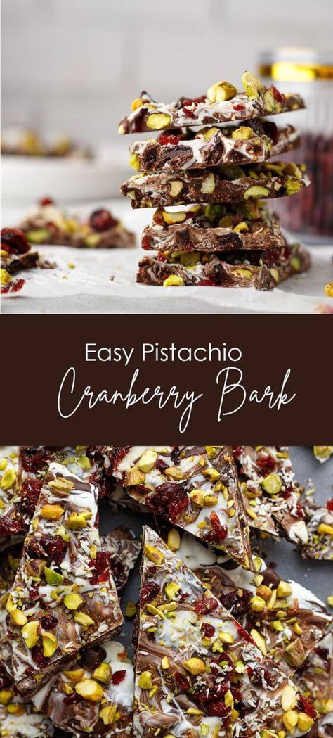 Easy Pistachio Cranberry Bark: 5 Ingredients, 35 Minutes Dark Chocolate Pistachio Cranberry Bark, Cranberry Butter Crunch Bark, Pistachio Cranberry Almond Bark, Christmas Bark Pistachio Cranberry, Pistachio Bark Recipe, Pistachio Cranberry Bark, Fall Bark Recipes, Thanksgiving Bark, Fall Bark