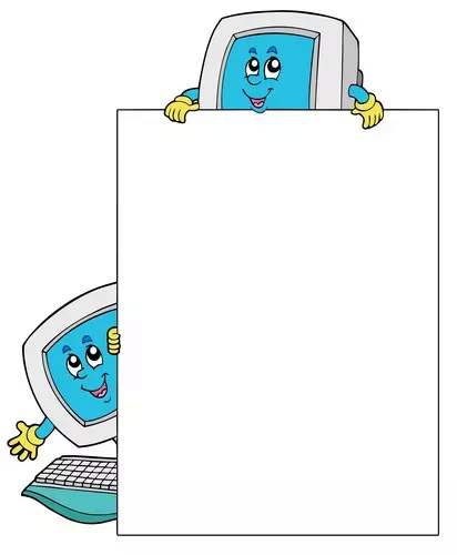 Computer Cartoon Images, Border Design For Computer Project, Computer File Front Page Design, Computer Border Design, Front Page Design For Computer Project, Computer Art Drawing, Computer Front Page Design, Computer Project Front Page Design, Computer Illustration Design