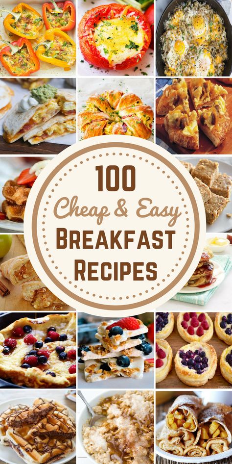 100 Cheap & Easy Breakfast Recipes Cheap Easy Breakfast, Easy Breakfast For Dinner, New Breakfast Ideas, Cheap Baking, Oven Pancake, Cheap Breakfast, Recipes Cheap, Easy Breakfast Recipes, Recipe Critic