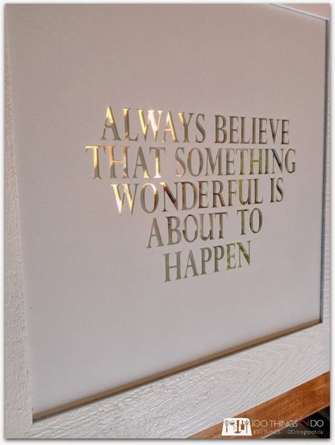 Diy Spray Paint, Mirror Inspiration, Always Believe, Diy Mirror, Garage Sale, Vinyl Lettering, White Wall, Spray Paint, Diy Painting