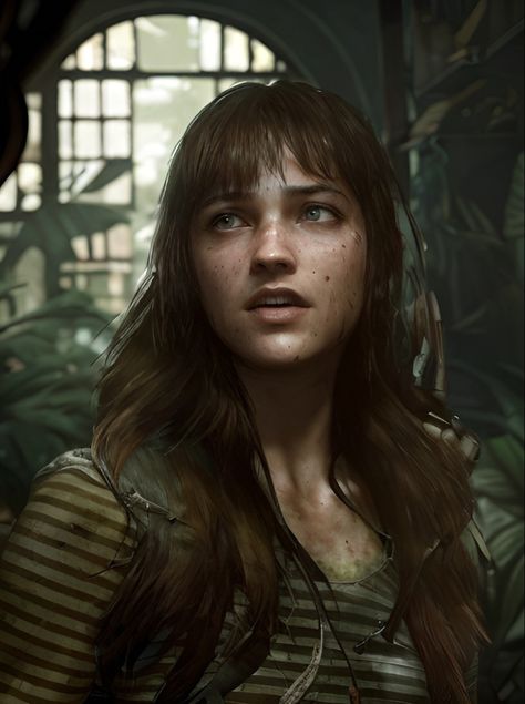 Tlou Oc, Raging Waters, Gfx Resources, Brown Hair Female, Random Oc, Post Apo, Oc Stuff, Face Model, All Nike Shoes