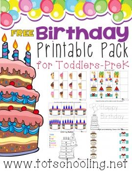 Birthday Activities Kids, Preschool Birthday, Classroom Birthday, Toddler School, Birthday Activities, Birthday Crafts, Free Birthday, Tot School, Free Preschool