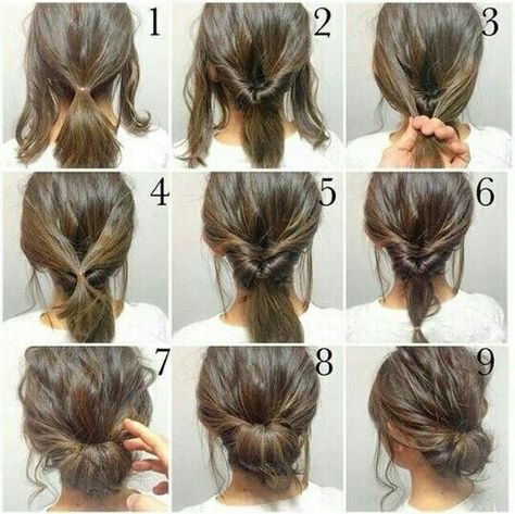 Office Hairstyles, Curly Crochet Hair Styles, Cute Quick Hairstyles, Simple Wedding Hairstyles, Easy Hair Updos, Fishtail Braid, Peinados Fáciles Para Cabello Corto, Low Bun, Penteado Cabelo Curto