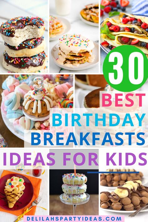 Preschool Brunch Ideas, Breakfast Ideas For Birthday Party, 2nd Birthday Breakfast Ideas, Food Ideas For Morning Birthday Party, Fun Sleepover Breakfast Ideas, Kid’s Breakfast Ideas, Morning Birthday Party Snacks, Early Morning Birthday Party Food, Birthday Breakfast Party Ideas