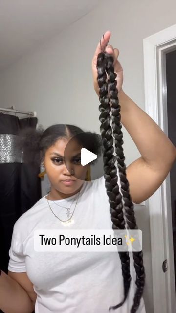 Link to the hair beauty world✨ on Instagram: "2 ponytails hair inspo✨ Cr: TT @niforeignnn Follow for more hair inspo🙌 💸𝐖𝐢𝐠𝐬 𝐥𝐨𝐰 𝐭𝐨 $𝟕𝟗, 𝐎𝐫𝐝𝐞𝐫 𝐨𝐯𝐞𝐫 $𝟑𝟗𝟗 𝐠𝐞𝐭 $𝟕𝟓 𝐨𝐟𝐟 🎁𝗙𝗿𝗲𝗲 𝗲𝘅𝗰𝗹𝘂𝘀𝗶𝘃𝗲 𝘀𝗶𝗱𝗲 𝗽𝗮𝗿𝘁 𝘀𝘁𝘆𝗹𝗲 𝗰𝗼𝗺𝗯 / 𝗹𝘂𝘅𝘂𝗿𝘆 𝘀𝗵𝗼𝘄𝗲𝗿 𝗰𝗮𝗽 𝗹𝗶𝗺𝗶𝘁𝗲𝗱 𝗴𝗶𝗳𝘁 ❤️𝟒 𝐢𝐧𝐭𝐞𝐫𝐞𝐬𝐭—𝐟𝐫𝐞𝐞 𝐩𝐚𝐲𝐦𝐞𝐧𝐭 𝐰𝐢𝐭𝐡 𝐊𝐥𝐚𝐫𝐧𝐚 @linktohairofficial . . . #linktohair#kinkyhair#kinkystraight#kinkycurly#gluelesswig#4chairstyles#4chair#hdlace#hdlacewig#trendy#wigslay#lacewigs#hairinspo#wigs#wigtutorial#hairstyle#wiginstall#shorthair#blackgirlmagic#hairtutorial#viralwig#viral#explore#explorepage#christmas#christmastime#tiktok#hairextensions#ponytail#ponytails" Gel Down Hairstyles, Styling Gel Ponytail Hairstyles, Hairstyles 2 Ponytails, Ponytail Hairstyles For Black Women Low, Parking Gel Hairstyle, 2 Low Braided Ponytails, Black Girls Ponytail Hairstyles, Diy Ponytail Extension Black Hair, Ponytail With Middle Part