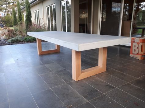 Outdoor concrete tables  - Snap Concrete Concrete Outdoor Dining Table, Diy Concrete Patio, Concrete Outdoor Table, Concrete Table Top, Cement Table, Diy Dining Table, Concrete Dining Table, Diy Dining, Concrete Furniture