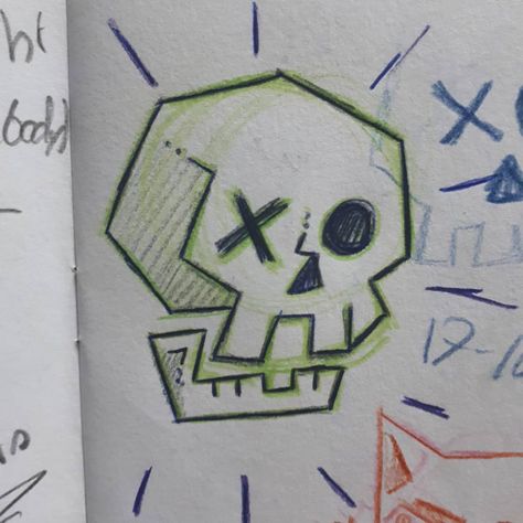 ~Charlie~ on Instagram: “I started a new sketchbook! . #sketch #skull #sketches #skulls #skullsketch #skulldrawing #skulldesign #skulldrawing #skulldrawings #design…” Sketches Of Skulls, Street Art Sketchbook, Skull Art Doodle, Skull Drawing Cute, Art For Sketchbook, Drawing Ideas Skull, Pretty Things To Draw, Drawing Skull, Sketch Book Doodles