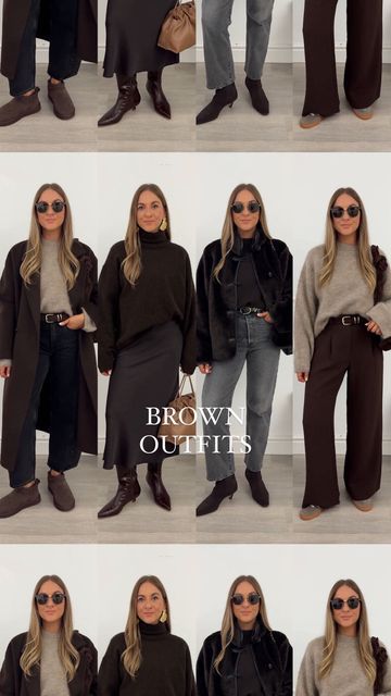 Stacie Elsmore on Instagram: "7 ways to wear brown this Autumn 🍂 Which look is your favourite?! 🤎  You can shop all of my outfits & accessories now on my LTK- the link is in my bio or search MISSY ELZ on the app ✨" Missy Elz, Color Palette Wardrobe, Palette Wardrobe, Winter Fall Outfits, Winter Fashion, Fall Outfits, Color Palette, Outfit Ideas, Outfit Accessories