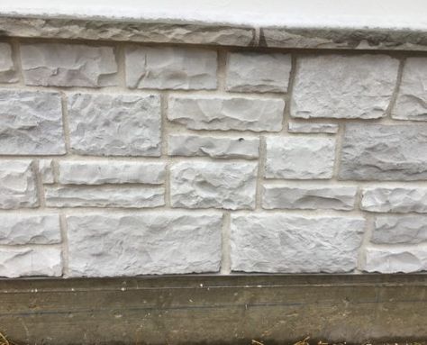 Hermitage Rubble - Centurion Stone White Farmhouse Stone Foundation, Cypress Point Brick Ivory Mortar, Centurion Stone Fireplace, Tyndall Stone Exterior House, Coronado Stone, Burning Tree, Silver Tumbled Travertine, White Grout, Fireplace Stone