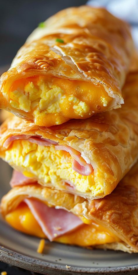 Air Fryer Hot Pockets, Breakfast Hot Pockets, Easy Homemade Breakfast, Breakfast Pockets, Homemade Hot Pockets, Frozen Snacks, Homemade Ham, Recipes By Ingredients, Frozen Snack