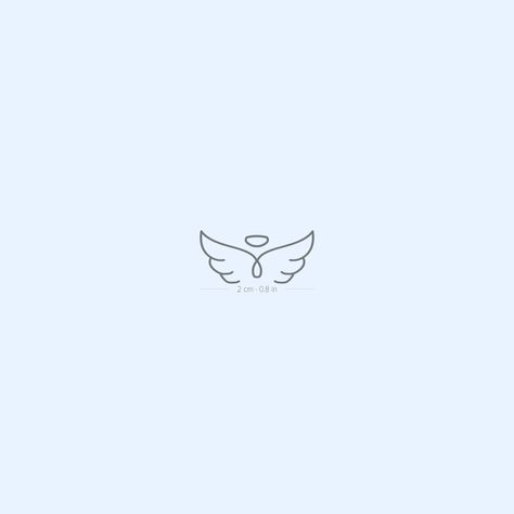 Minimalist wings and halo tattoo set. 2 week temporary tattoos. Perfect for festivals, parties or everyday wear. tattoo wings halo minimalist festival . #Angel_Wings_Tiny_Tattoo #Micro_Angel_Tattoo #Small_Halo_Tattoo #Loved_One_In_Heaven_Tattoo Micro Angel Tattoo, 4 Angels Tattoo, Small Halo Tattoo, Angel Wing Fine Line Tattoo, Minimal Angel Wings Tattoo, Simple Angel Wing Tattoo, Minimalistic Angel Tattoo, Tattoo For Angel Baby, Minimalist Tattoo Quote