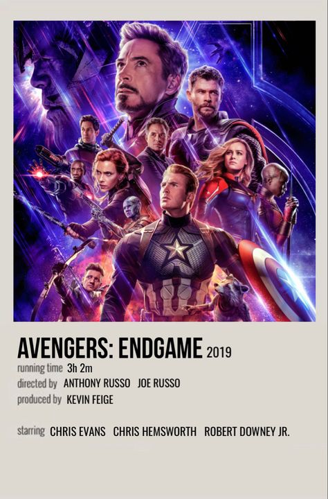 minimal polaroid movie poster for avengers: endgame Avengers Movie Posters, Poster Marvel, Photographie Indie, Marvel Movie Posters, Avengers Poster, Marvel Cards, Avengers Film, Film Vintage, Iconic Movie Posters