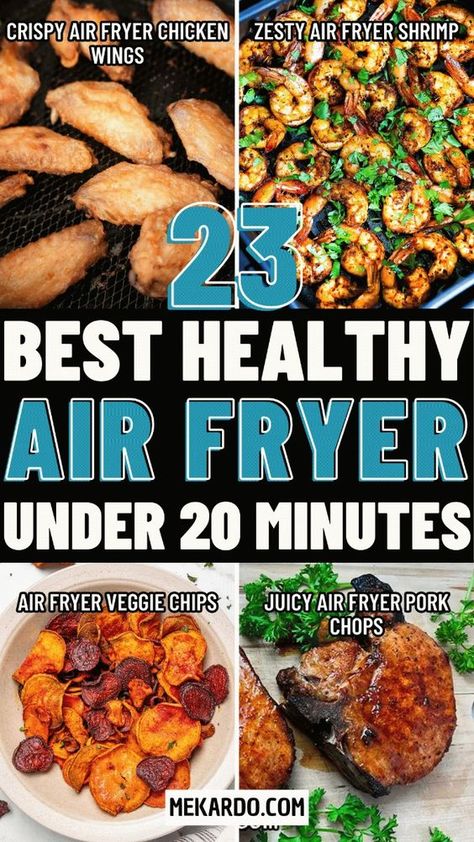 Discover the ultimate collection of quick and delicious meals with these 23 best air fryer recipes, all ready in under 20 minutes. Perfect for busy weeknights or a quick snack fix! | air fryer recipes | quick meals | easy dinner ideas | healthy air fryer options | low-calorie recipes | fast cooking | weeknight dinners | under 20 minutes | crispy air fryer dishes | vegetarian air fryer recipes | gluten-free air fryer meals | air fryer snacks | low-carb air fryer recipes | air fryer chicken recipes | family-friendly meals | kid-friendly air fryer ideas | meal prep recipes | budget-friendly meals | comfort food | air fryer desserts | beginner-friendly air fryer recipes | creative air fryer ideas | air fryer breakfast recipes | savory air fryer recipes. Air Fryer Meals For Diabetics, Quick And Easy Dinner Recipes For Two Air Fryer, Healthy Ninja Air Fryer Recipes, Air Fryer Recipes Healthy Low Carb Dinner, Air Fry Healthy Recipes, Ninja 5 In 1 Recipes, Heart Healthy Air Fryer Recipes, Fast Air Fryer Meals, Healthy Air Fryer Recipes Easy