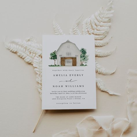 Barn Wedding Invitation, Rustic Farmhouse Wedding Invitation Save The Date Rustic, Bold Wedding Invitations, Boho Wedding Invitation Template, Save The Date Invites, Barn Wedding Invitations, Rustic Wedding Save The Dates, Wedding Invitation Rustic, Rustic Save The Date, Boho Wedding Invitations