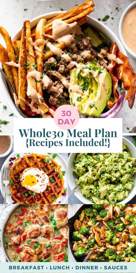 Whole30 Meal Plan, Meal Plan Recipes, 30 Diet, Whole 30 Meal Plan, Whole30 Dinner Recipes, Easy Whole 30 Recipes, Whole30 Dinners, Whole 30 Diet, Whole Food Diet