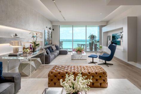 Fendi by Design Solutions Miami Condo Interiors, Modern Condo Interior Design, Balcony Photoshoot, Miami Home Decor, Miami Decor, Miami Interiors, Miami Interior Design, Miami Apartment, Modern Apartment Design