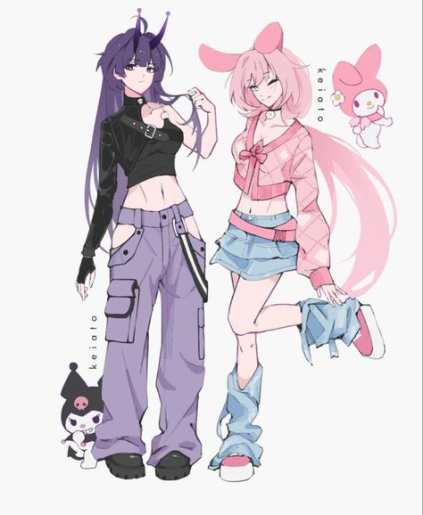 My Melody Outfit, Walpaper Hello Kitty, Kuromi Melody, Love This Pic, Characters Inspiration Drawing, Honkai Impact 3rd, Year 9, Kitty Drawing, Hello Kitty Drawing