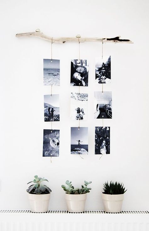 Inspiration für die Fotowand im Schlafzimmer: Shabby Chic Decorating, Creative Wall Design, Koti Diy, Interior Boho, Diy Wand, Diy Projektit, Belem, Creative Wall, Décor Diy