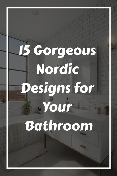 Discover 15 stunning Nordic-inspired designs to transform your bathroom into a serene oasis. Embrace minimalist elegance and cozy hygge vibes with these beautiful ideas. From sleek lines to natural elements, get inspired to create your own Scandinavian retreat at home! Minimal Scandinavian Bathroom, Nordic Bathroom Ideas, Bathrooms Scandinavian Style, Scandinavian Shower Room, Scandinavian Cabin Bathroom, Minimalistic Bathroom Ideas, Scandi Small Bathroom, Danish Bathroom Design, Scandinavian Farmhouse Bathroom