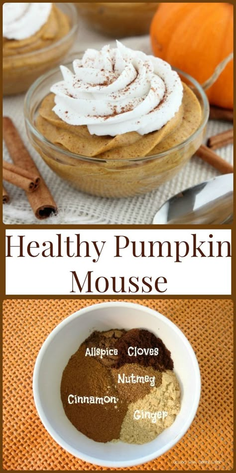 Healthy Pumpkin Mousse, Pumpkin Snacks, Healthy Holiday Desserts, Pumpkin Recipes Dinner, Pumpkin Snack, Pumpkin Recipes Healthy, Pumpkin Mousse, Savory Pumpkin Recipes, Dessert Parfait