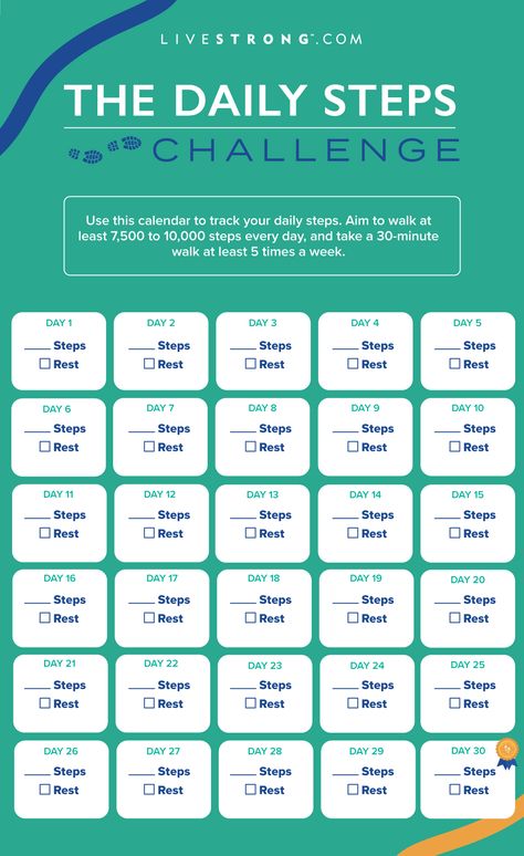 This 30-Day Steps Challenge Will Help You Move More This Month | livestrong Walking 5 Miles A Day, Walking 30 Minutes A Day, Walking On Treadmill, Beginners Workout Plan, Steps Challenge, Walking Exercise Plan, Sports For Women, Walking Benefits, Step Challenge