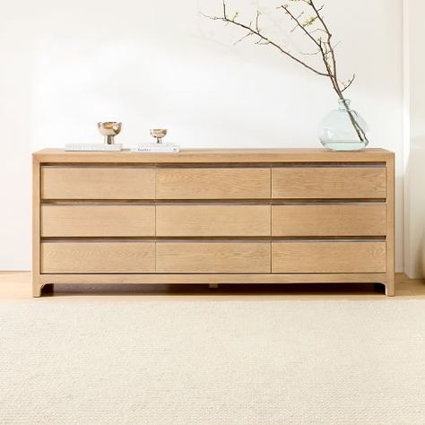 All Bedroom | West Elm West Elm Bedroom, Dresser Oak, Low Dresser, Contemporary Dresser, Oak Dresser, 9 Drawer Dresser, Modern Bedroom Furniture, Wood Bedroom, Modern Dresser