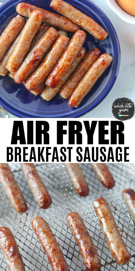 Air Fryer Breakfast Sausage, Airfryer Breakfast, Breakfast Sausage Links, Air Fryer Recipes Breakfast, Air Fryer Foods, Keto Pork, Food Air Fryer, Air Fryer Food, Air Fryer Breakfast