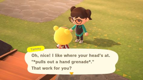 Acnh Nicknames, Animal Crossing Dialogue, Funny Nicknames, Acnh Island Ideas, Animal Crossing Characters, Funny Greetings, The Memes, Out Of Context, Funny Tumblr Posts