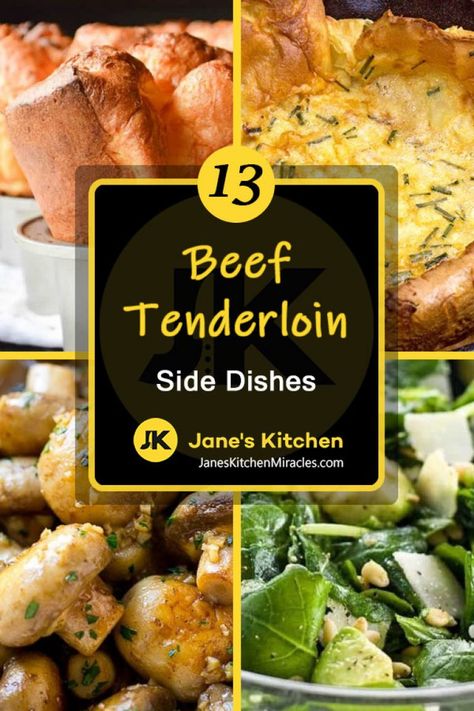 What to Serve with Beef Tenderloin: 13 Out of This World Sides - Janes Kitchen Miracles Side Dishes For Beef Tenderloin, Beef Tenderloin Side Dishes, Sides For Beef Tenderloin, Tenderloin Side Dishes, Surf Turf Dinner, Sides For Beef, Beef Tenderlion, Side Dishes For Beef, Christmas Roast Beef