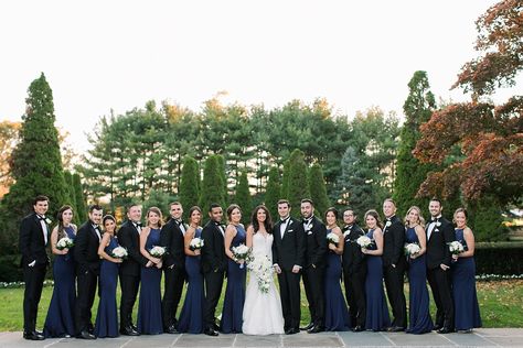 Navy Bridesmaid Dress And Black Groomsmen, Navy Blue Wedding Bridal Party, Black And Navy Bridal Party, Navy Bridesmaid Black Groomsmen, Navy Bridesmaids Dresses And Groomsmen, Dark Navy And Black Wedding, Mixed Navy Blue Bridesmaid Dresses, Black Bridesmaid Dresses Navy Groomsmen, Navy Blue And Black Groomsmen Suits