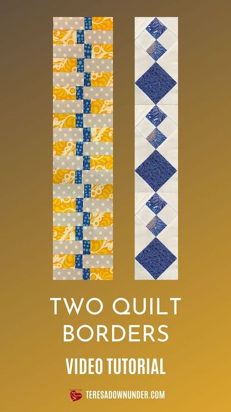 Quilt Block Border Ideas, Patchwork Borders For Quilts, Fab Five Quilt Pattern, Checkerboard Border Quilt, Eleanor Burns Tutorials, Quilt Borders Ideas Easy Free, Quilt Paper Piecing Patterns Free, Adding Borders To Quilt Panels, Patchwork Borders Ideas