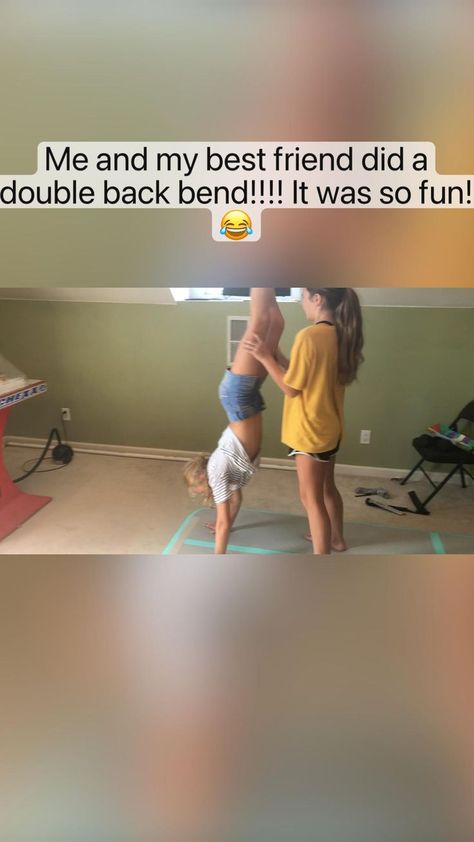 Double backbend 😂🤩 in 2022 | Sleepover things to do, Best friends funny, Things to do at a sleepover 2 Person Stunts, Gymnastics For Beginners, Funny Best Friend, Gymnastics Tricks, Gymnastics Skills, Best Friend Challenges, Best Friend Activities, Amazing Gymnastics, Sleepover Things