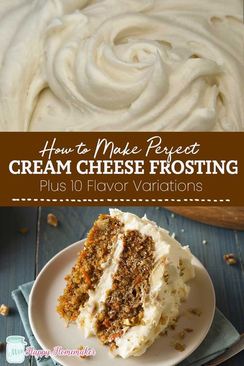 How to Make Perfect Cream Cheese Frosting (+10 Variations) Classic Cream Cheese Frosting, Cream Cheese Pudding Frosting, Yummy Cream Cheese Frosting, Cream Cheese Frosting With Heavy Cream, Creamed Cheese Frosting, Best Icing Recipe For Cake, Best Ever Cream Cheese Frosting, Perfect Cream Cheese Frosting, How To Make Cream Cheese Icing