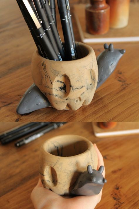 Air Clay Pencil Holder, Clay Pen Holder Diy, Polymer Clay Pen Holder, Clay Pencil Holder, Pen Holder Clay Handmade, Pen Holder Ceramic, Pot Storage, Sculpture Art Clay, Art Clay