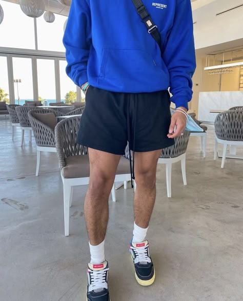 Mens Sweat Shorts Outfit, Sweat Shorts Outfit Men, Outfits Hombre Juvenil Aesthetic, Athlesuire Outfit, Sweat Shorts Outfit, Shorts Outfits Men, Outfit Ideas For Guys, Dad Outfits, Boyfriend Outfit